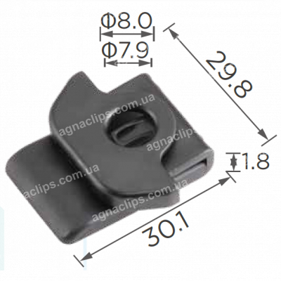 C 1991 Скоба Nissan Infiniti 638489Y000 кріплення підкрилок