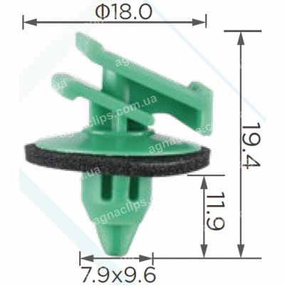C 1992 Кліпса Nissan 768821KA1A накладки порога
