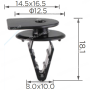 C 3023 Кліпса Honda 90602SJK003 кріплення решітки капота