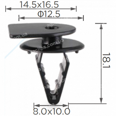C 3023 Кліпса Honda 90602SJK003 кріплення решітки капота