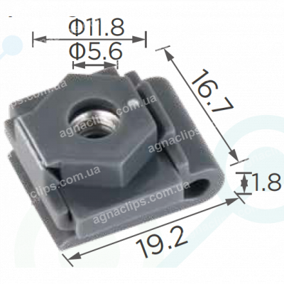 C 3030 Скоба Mazda під гвинт M5 бампера