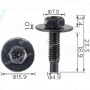 H 2190 Болт M5x19 Mazda кріплення бампера