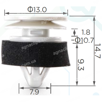 C3070 Кліпса Audi VW 4F0831719 ущільнювача дверей