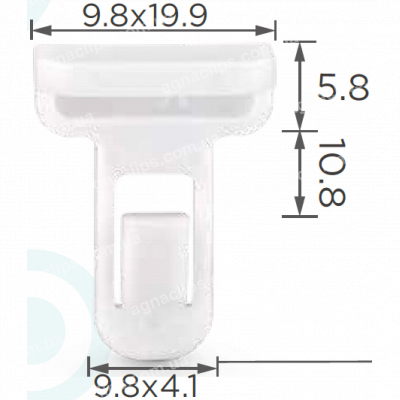 C 3094 Кліпса бампера Toyota T=20.0*9.8, H=27.1, F=7.5
