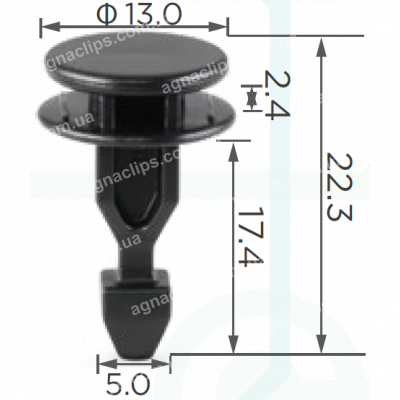 C 3166 Кліпса Honda Acura 91547TZ5A02 (комплект. С3161) захисту двигуна