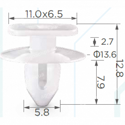 C 3190 Кліпси VW Seat Skoda 6E0837732