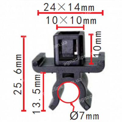 C 3199 Утримувач D7 T=24.0*14.0, F=10.0*10.0, H=25.6