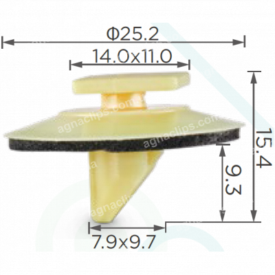 C 3205 Кліпса Mazda KB8A51SJ3 спойлера багажника
