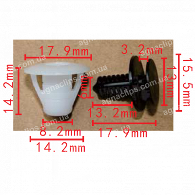 C 3214 Кліпса універсальна обшивка дверей, молдингів.