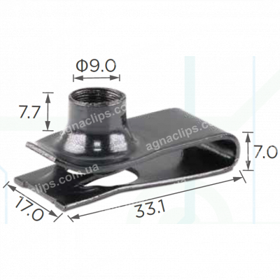 H 2122 Скоба M8 33x17 GM Ford 11516150 N623343S2 N623343S100 11500661 11503317