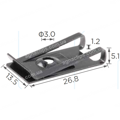 H 2128 Скоба 27x13.5 GM Ford 11504531 9440178