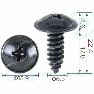H 2180 Саморіз 6.3x18 Hyundai KIA Toyota 9215522000 1249306207B 9016460024 90168a0003