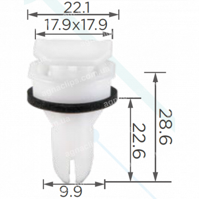 C 3163 Кліпса Honda Acura 91512TZ5A01 молдингу порога
