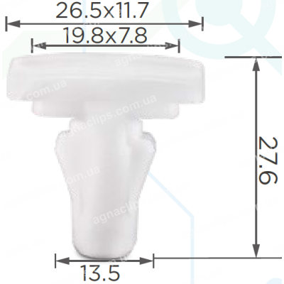 C 3177 Кліпса VW 1K0839723 ущільнювача дверей