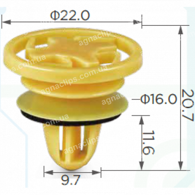 C 3287 Кліпса обшивки дверей