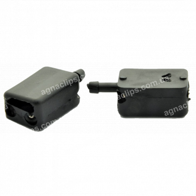 BR 196 Форсунка на повідець двірника (6-струменева) довжина 35.8/ ширина 17.0/ на повідець 12.0*4.0/ під трубку d4.0