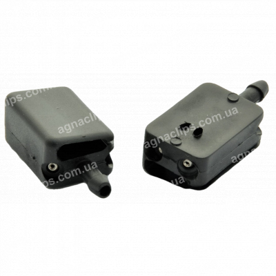 BR 196 Форсунка на повідець двірника (6-струменева) довжина 35.8/ ширина 17.0/ на повідець 12.0*4.0/ під трубку d4.0