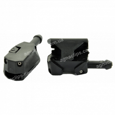 BR 231 Форсунка на повідець двірника (4-струменева) довжина 39.5/ ширина 15.2/ на повідець 12.0*5.0/ під трубку d5.0