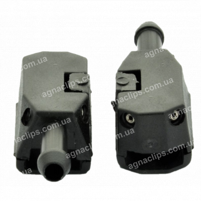 BR 231 Форсунка на повідець двірника (4-струменева) довжина 39.5/ ширина 15.2/ на повідець 12.0*5.0/ під трубку d5.0