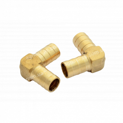 З'єднувач латунний кутовий 14x14 мм.