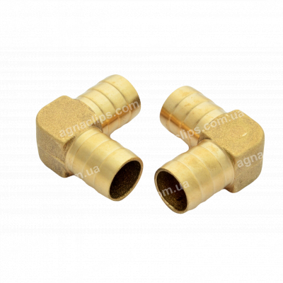 З'єднувач латунний кутовий 18x18 мм.