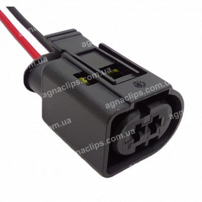 RP381 Роз'єм 2-конт. аналог АМР 1-967412-2 серії 3,5мм для реле генератора ВАЗ 1117,1118,1119 / для поворотів та габаритів Scania, Volvo, Man