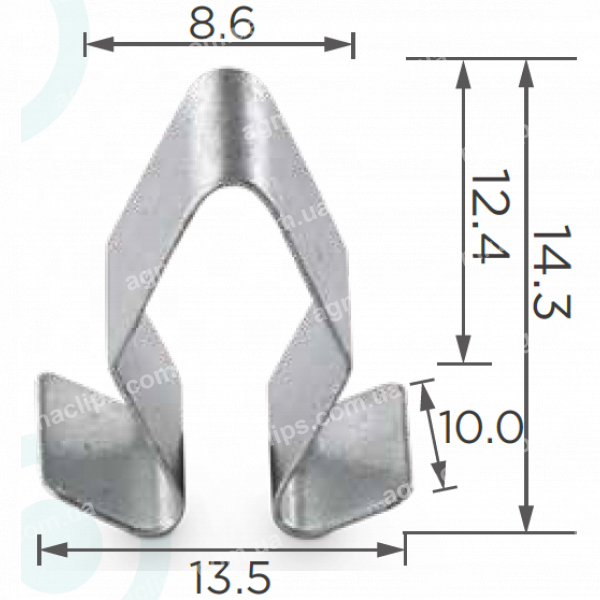 H 2202 Скоба 14.3x13.5x9 VW Audi Seat Skoda 4A0867276 обшивки багажника
