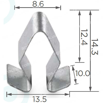 H 2202 Скоба 14.3x13.5x9 VW Audi Seat Skoda 4A0867276 обшивки багажника