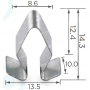 H 2202 Скоба 14.3x13.5x9 VW Audi Seat Skoda 4A0867276 обшивки багажника