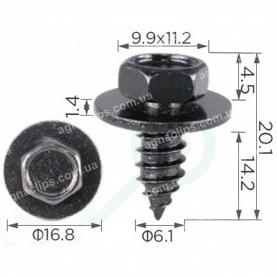 H 2235 Саморіз 6.1x14 GM 11500994 11509371