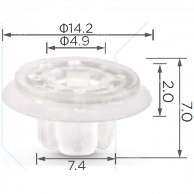 C 3187 Втулка куточка дзеркала Volkswagen Seat Skoda 5Z0853695