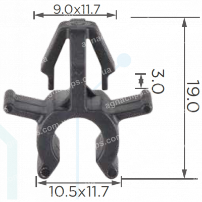 C 3289 Тримач T=18.8*8.0, D=6.5, H=19.0, F=9.3*11.7