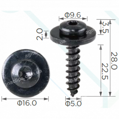 H 2189 Саморіз 5x22 Renault Citroen Peugeot 7703017090 6925N0