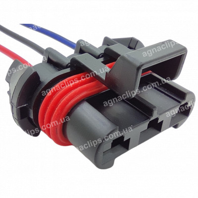 RP374 Роз'єм 3-х контактний аналог Delphi 12124685 для вентилятора радіатора Hella охолодження двигуна Гранта, Каліна, Датсун