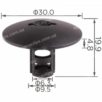 C 3276 Кліпса кріплення бризковика Renault (RVI) Dacia Lada Mitsubishi 7703081127
