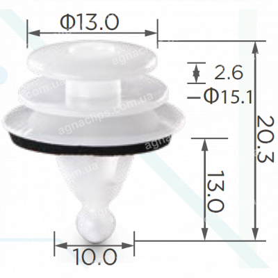 C 1963 Кліпса Hyundai Kia 9255236000 молдинг багажника