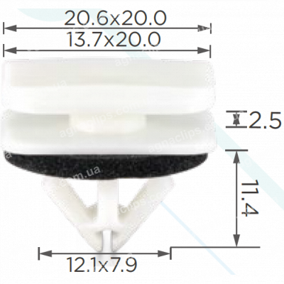 C 1947 Кліпса Ford W710528S300 накладки порога
