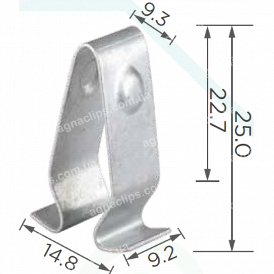 H 2186 Скоба 25x15x9.2 VW Seat 1J6867276
