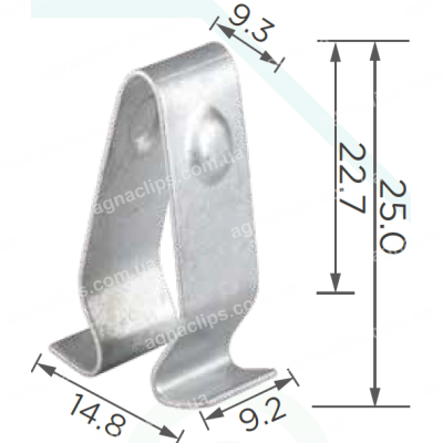 H 2186 Скоба 25x15x9.2 VW Seat 1J6867276
