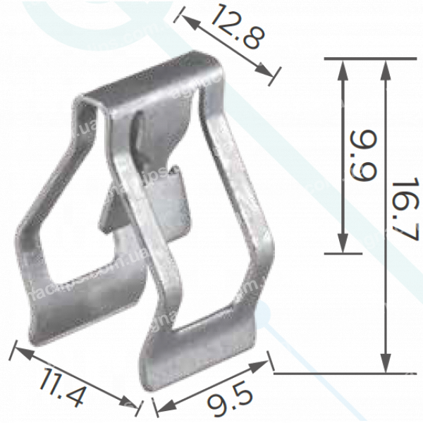 H 2221 Скоба 16.7x11.4x9.5 VW Audi Seat Skoda 1J0858137B