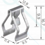 H 2221 Скоба 16.7x11.4x9.5 VW Audi Seat Skoda 1J0858137B