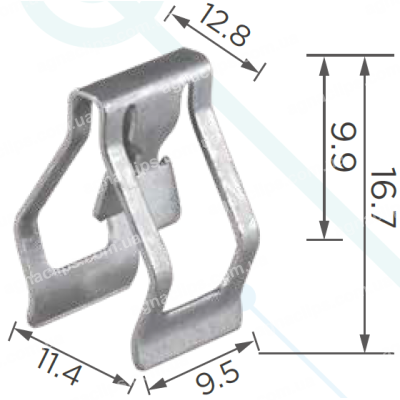 H 2221 Скоба 16.7x11.4x9.5 VW Audi Seat Skoda 1J0858137B