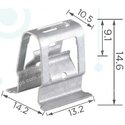 H 2166 Скоба 14.6x14.2x13.2 VW Audi Porsche 8T0853107