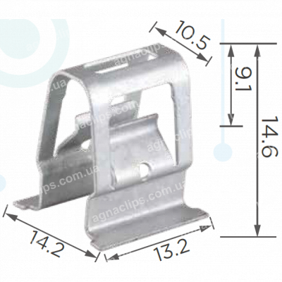 H 2166 Скоба 14.6x14.2x13.2 VW Audi Porsche 8T0853107
