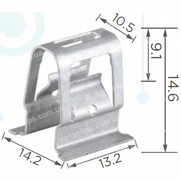 H 2166 Скоба 14.6x14.2x13.2 VW Audi Porsche 8T0853107
