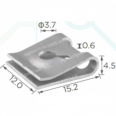 H 2188 Скоба 15x12.2 Fiat 00143689740 6102442AA