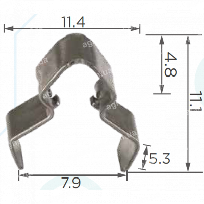 H 2028 Скоба Honda затискна фігурна