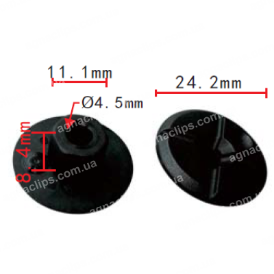 C1392 Гайка крила T=24.2 BMW 51711958025 Mercedes A2019900050 VW 4411955973B