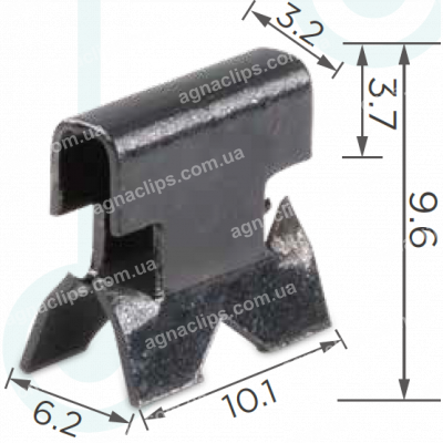 H 2169 Скоба 9.6x10 VW Audi N91146701 накладки бампера