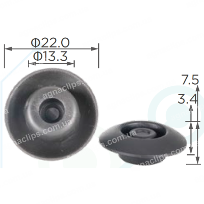 C3266 Заглушка Ø 11мм Nissan 0165802133 піддону